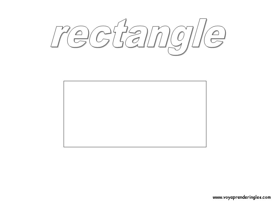 Rectangle - Dibujos Formas Geométricas para Colorear en Inglés