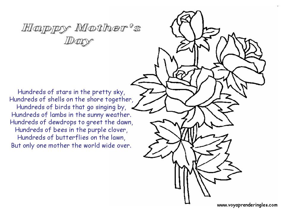 Happy Mother's Day - Roses - Dibujos día Madre en Inglés