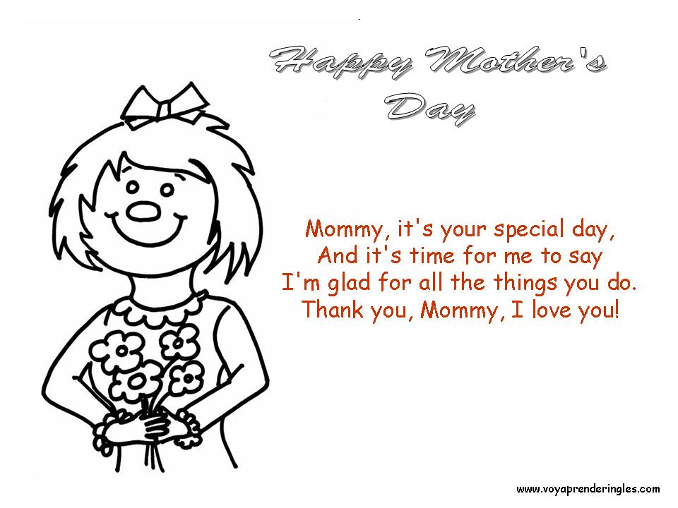 Happy Mother's Day - Dibujos día Madre en Inglés