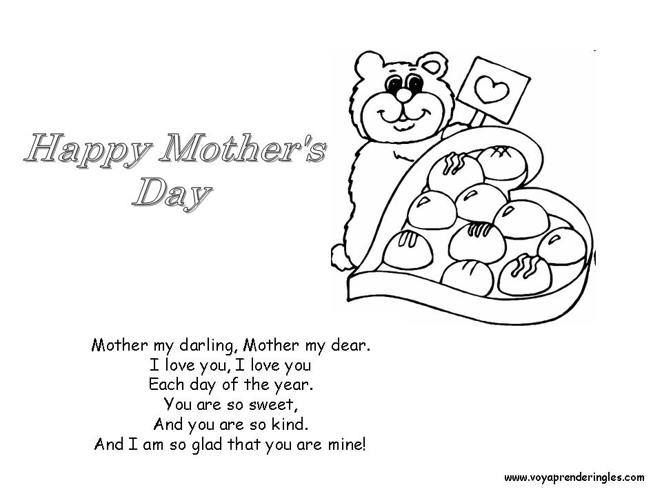Happy Mother's Day - Chocolate - Dibujos día Madre en Inglés