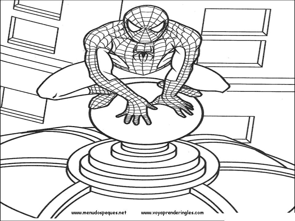 Spiderman 08 - Dibujos Spiderman para Colorear en Inglés