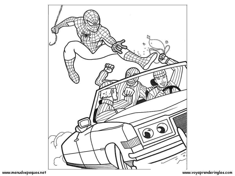 Spiderman 12 - Dibujos Spiderman para Colorear en Inglés
