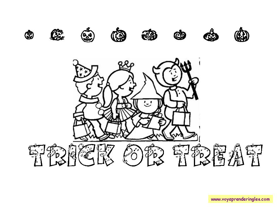 Trick or treat - Dibujos Halloween en Inglés