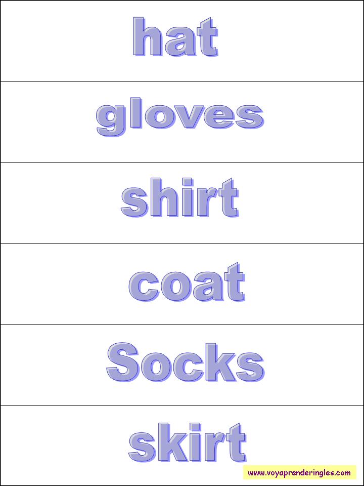 10 clothes prendas vestir