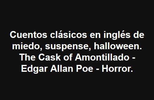 cask amontillado