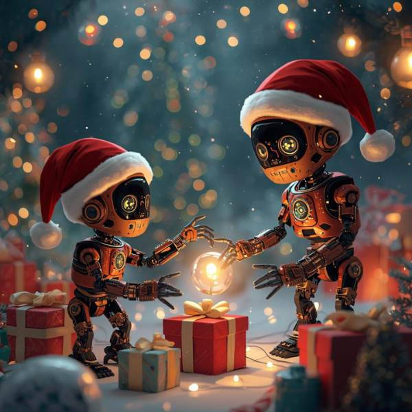 AI Christmas, gifts created by AI, Christmas technology