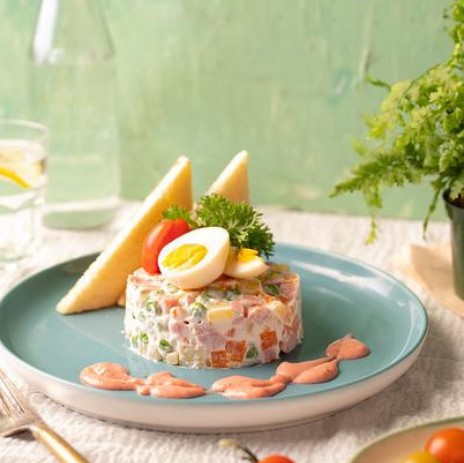 recipe for making Russian salad