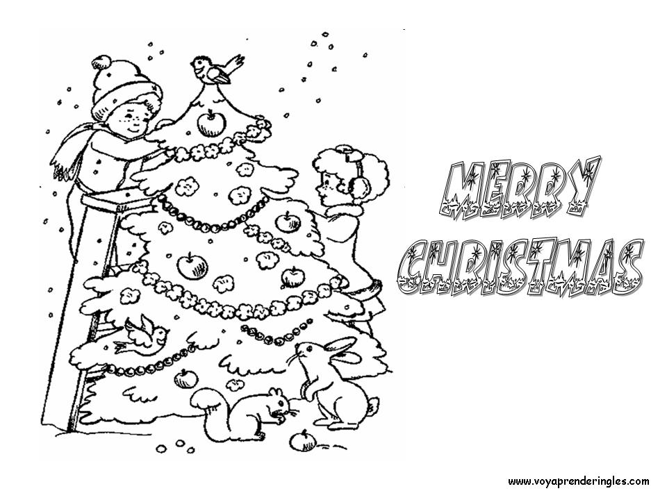 Christmas Tree Decoration - Dibujos Navidad en Inglés