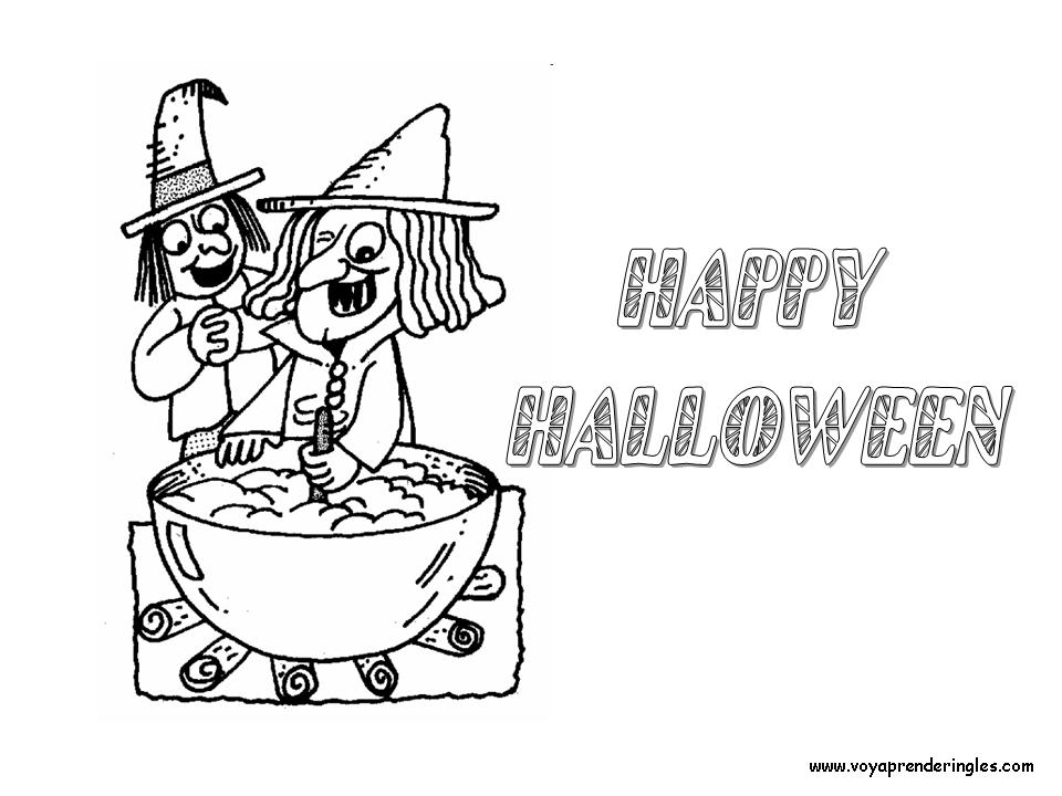Witches - Dibujos Halloween en Inglés