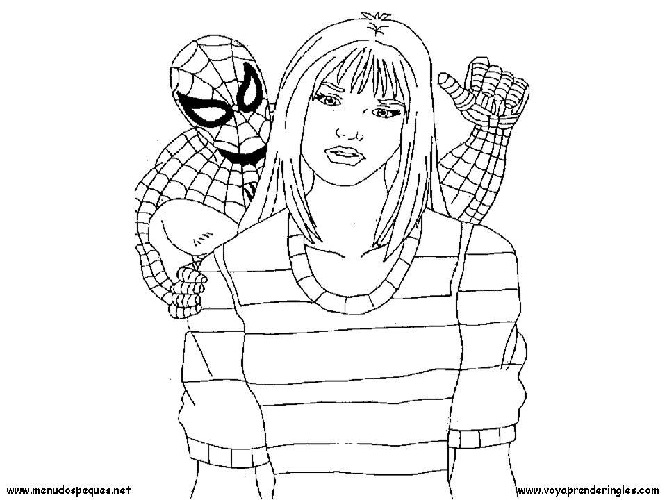 Spiderman 01 - Dibujos Spiderman para Colorear en Inglés