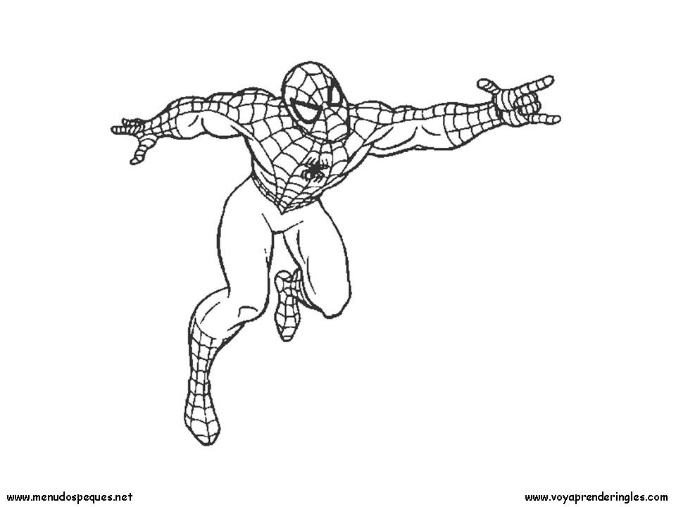 Spiderman 02 - Dibujos Spiderman para Colorear en Inglés