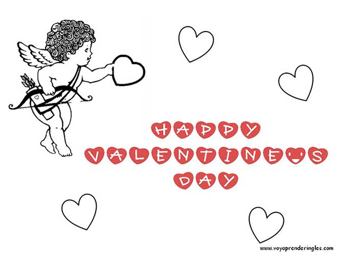 Valentine's Day 02 - Dibujos San Valentín Colorear en Inglés