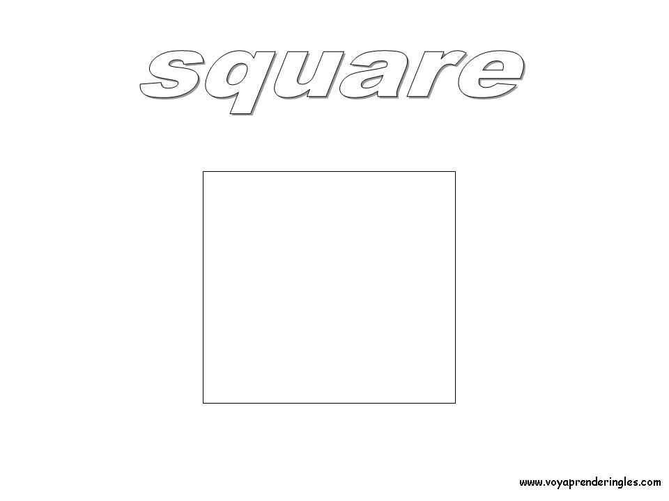 Square - Dibujos Formas Geométricas para Colorear en Inglés