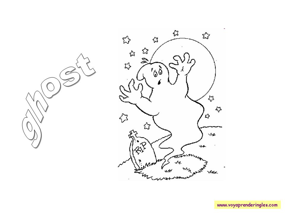 Ghost - Dibujos Halloween en Inglés