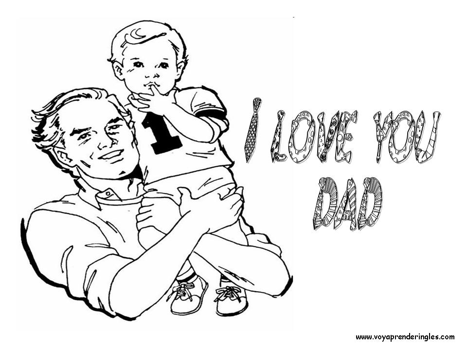 Happy Father's Day - Love - Dibujos día Padre en Inglés - Voy Aprender  Inglés