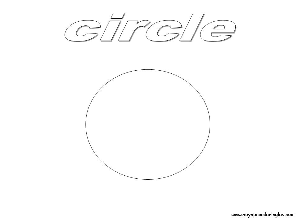 Circle - Dibujos Formas Geométricas para Colorear en Inglés
