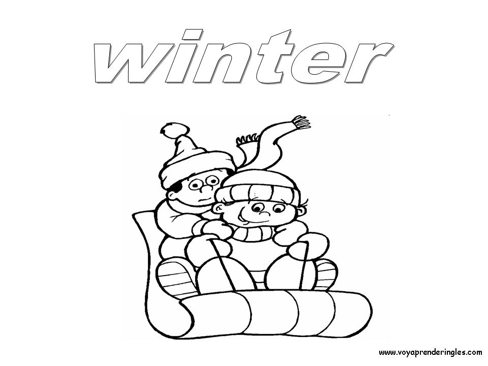 Winter - Dibujos Estaciones del Año en Inglés