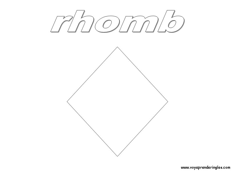 Rhomb - Dibujos Formas Geométricas para Colorear en Inglés