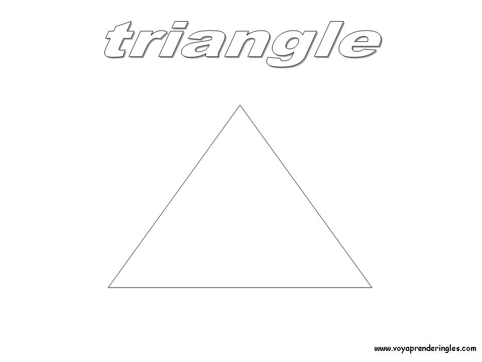 Triangle - Dibujos Formas Geométricas para Colorear en Inglés