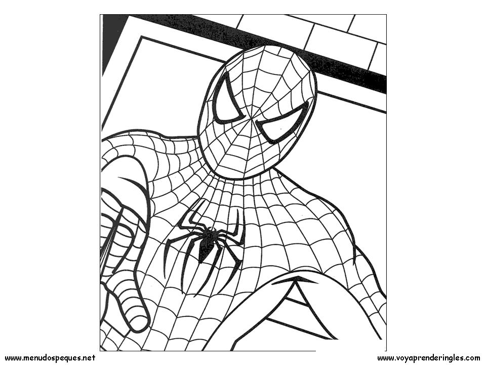 Spiderman 09 - Dibujos Spiderman para Colorear en Inglés