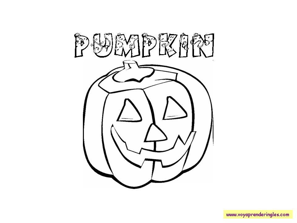Pumpkin - Dibujos Halloween en Inglés