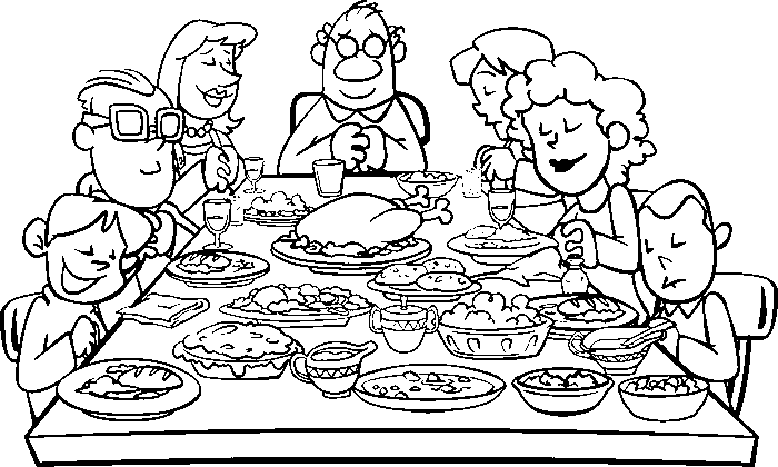 Thanksgiving 10 - Dibujos Acción de Gracias Colorear en Inglés
