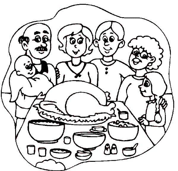 Thanksgiving 11 - Dibujos Acción de Gracias Colorear en Inglés