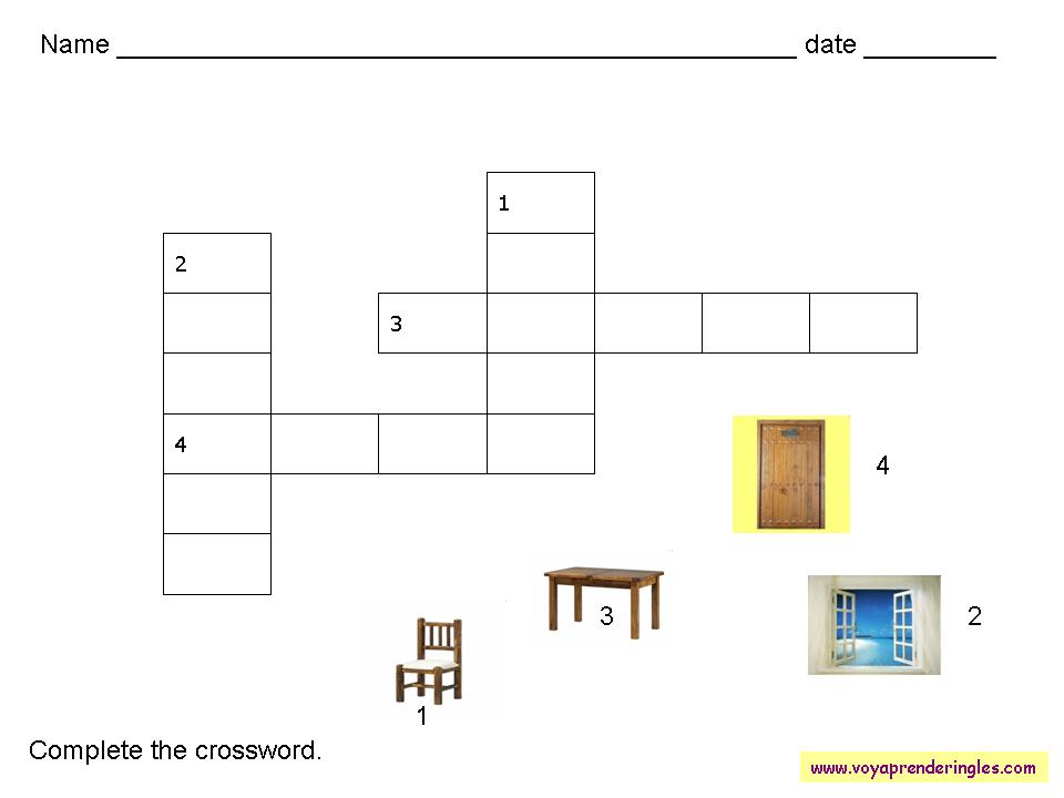 Worksheets The House 02 - Fichas en Inglés la Casa