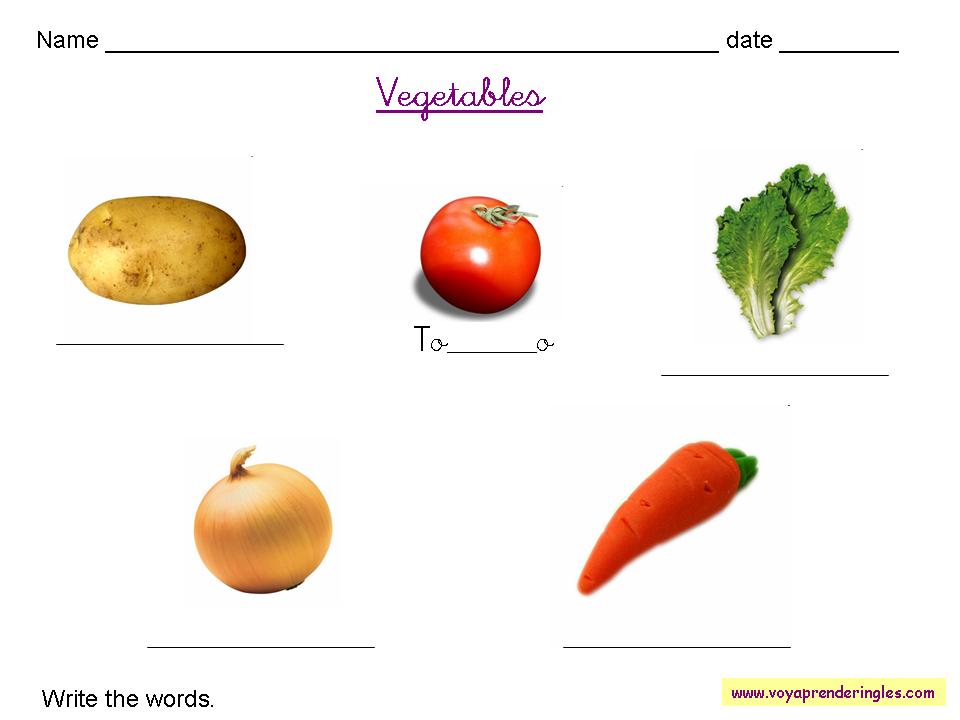 Worksheets Food 03 - Fichas en Inglés Alimentos