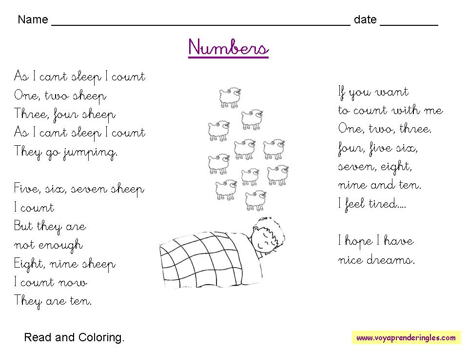 Worksheets Numbers 04 - Fichas en Inglés los Números