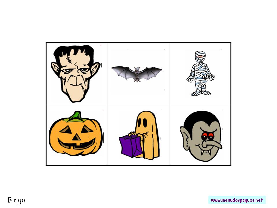 cartones de bingo halloween