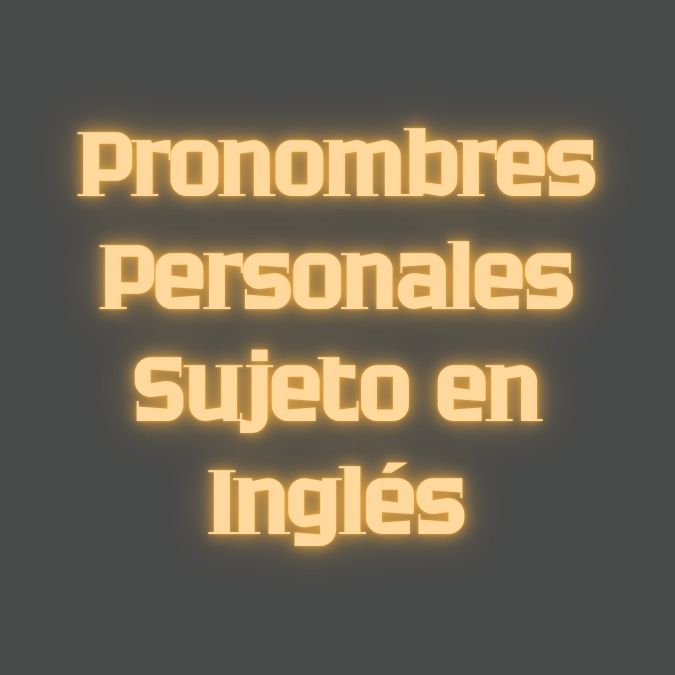 pronombres personales en ingles