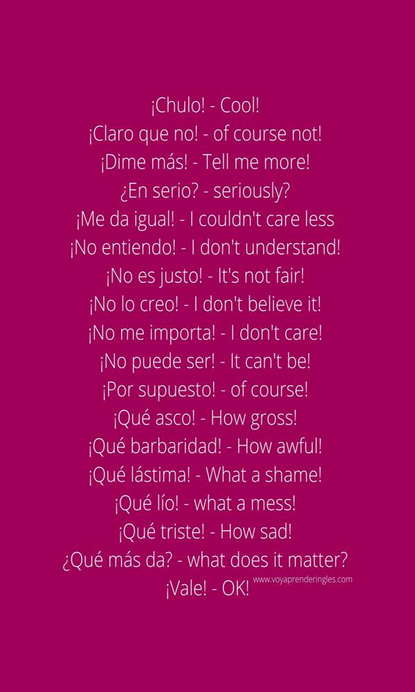 expresiones ingles