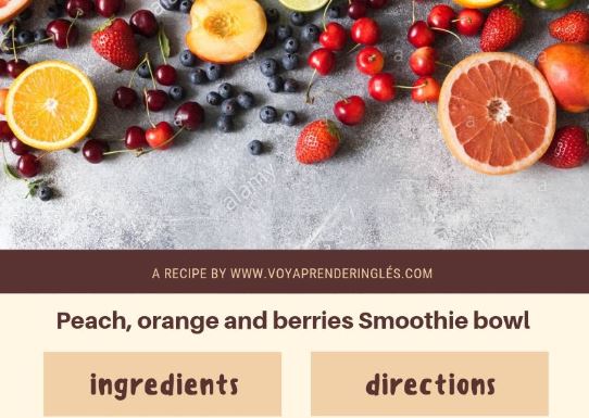 smoothie bowl peach orange berries