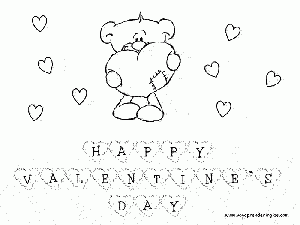 Valentine's Day 01 - Dibujos San Valentín Colorear en Inglés