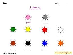 Worksheets The Colors 02 - Fichas en Inglés los Colores