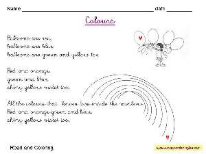 Worksheets The Colors Fichas En Inglés Los Colores