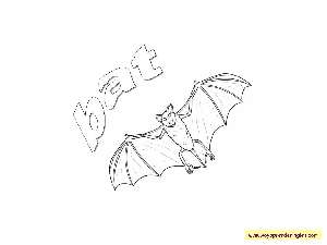 Bat - Dibujos Halloween en Inglés