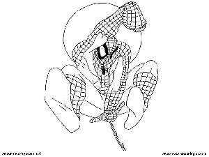 Spiderman 05 - Dibujos Spiderman para Colorear en Inglés