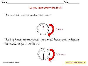 Worksheets The Clock 08 - Fichas Infantiles en Inglés el Reloj