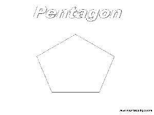 Pentagon - Dibujos Formas Geométricas para Colorear en Inglés