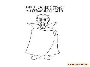 Vampire - Dibujos Halloween en Inglés