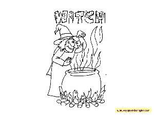 Witch - Dibujos Halloween en Inglés