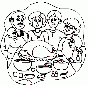 Thanksgiving 11 - Dibujos Acción de Gracias Colorear en Inglés